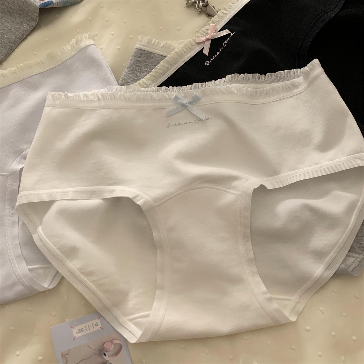 "Don't be anxious" 7A lengthened and widened mid-waist cotton bacteriostatic crotch cotton girls' underwear soft girls' briefs