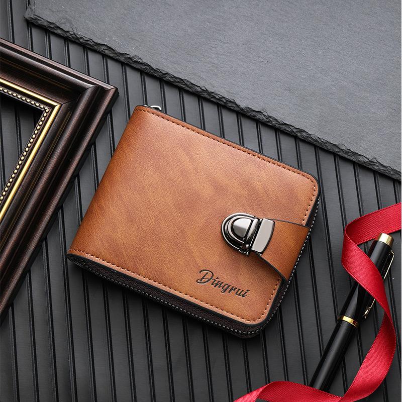 New Men's Short Wallet, Trendy Multi-Card Slot Large Capacity Coin Purse Card Holder Wallet Manufacturer Wholesale in Stock