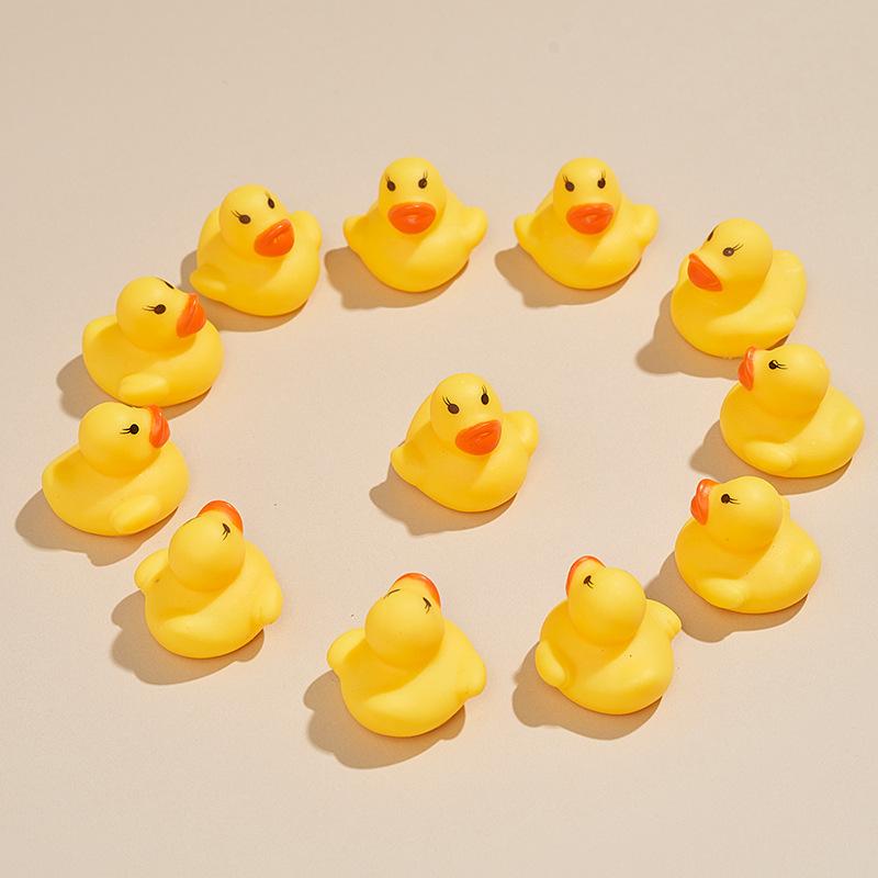 Little Yellow Duck Pinch and Calling Little Duck Toy Swimming Pool Duck Milk Tea Shop Small Gift Educational Toy