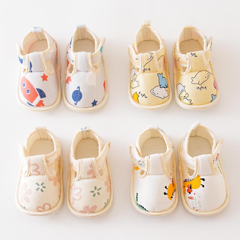 Spring and Autumn Soft-soled Baby Shoes Toddler Shoes Cartoon Strap Shoes 6-12 Anti-slip Cloth Front Shoes