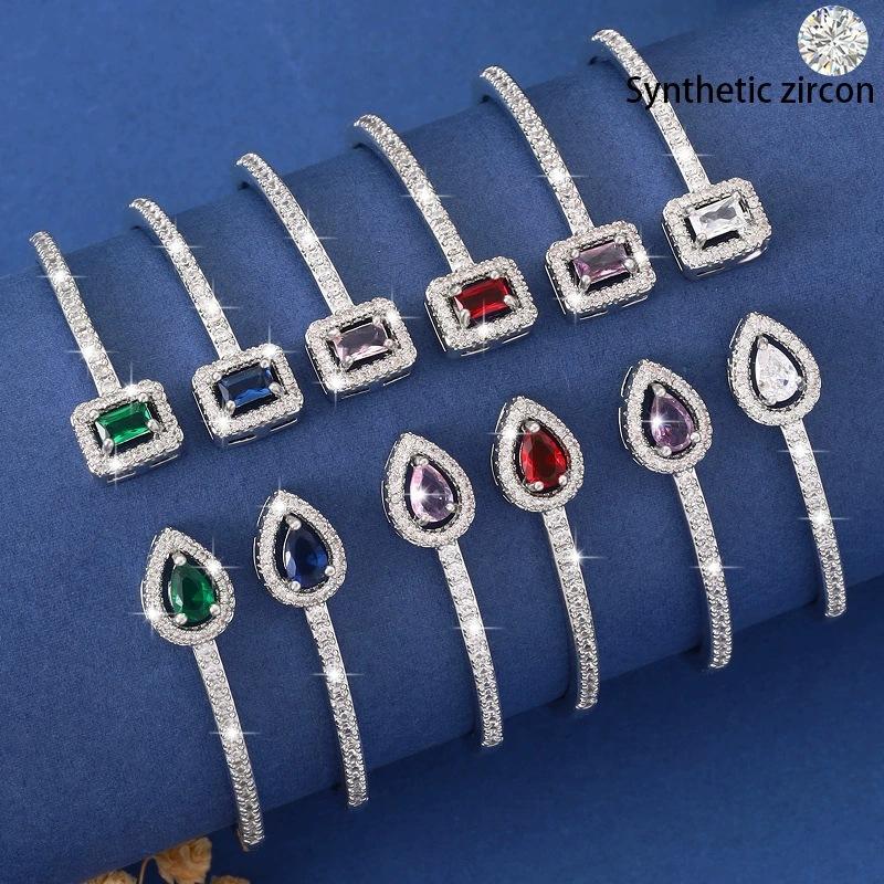 Cross-Border Exquisite Fashion European and American Hot-Selling High-End Bracelets, Light Luxury Versatile Comfortable Jewelry with Zircon Inlay