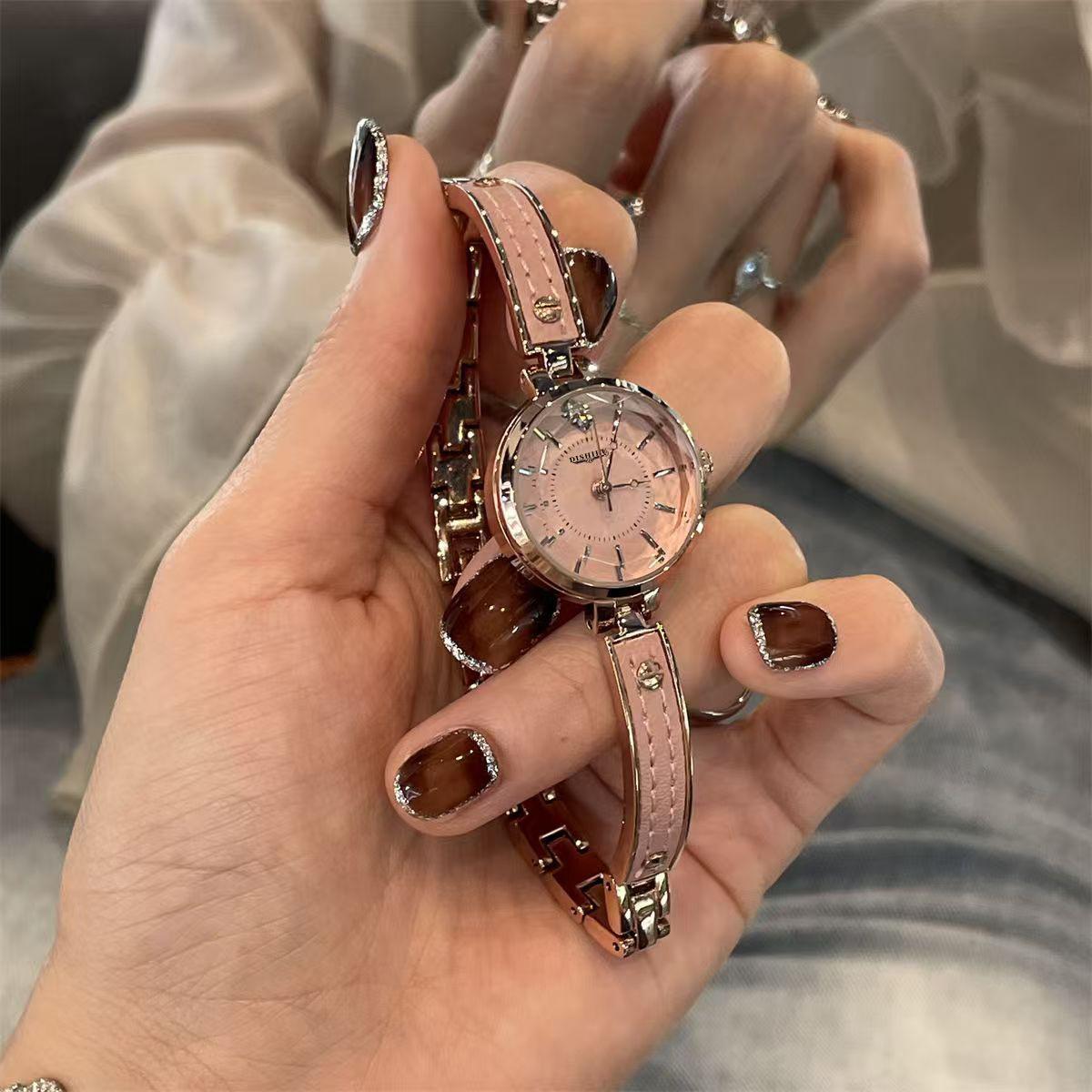 Dishidu Di Time Watch Women's Bracelet Watch Exquisite and Small Women's Light Luxury Niche Quartz Women's Watch with High Color Value