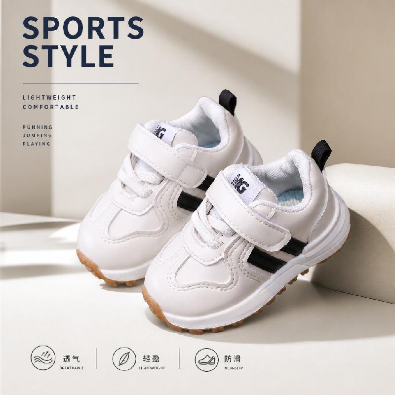 Soft-Soled Non-Slip Baby Toddler Shoes, Autumn and Winter Baby Boys' Sneakers, Color-Blocked Velcro Girls' Shoes, Wholesale Price