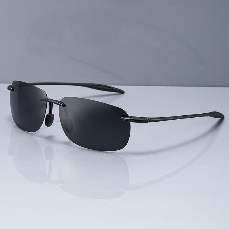Cross-Border Tr Frameless Men's Polarized Sunglasses, Women's Fashion Sunglasses, High-End Anti-Uv Glasses, Light Luxury