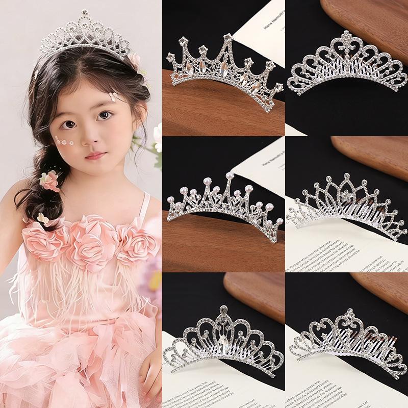 Children's Crown Hair Comb Baby Princess Hair Comb Little Girl Hairpin Baby Birthday Crown Hair Accessories Girls Hair Comb