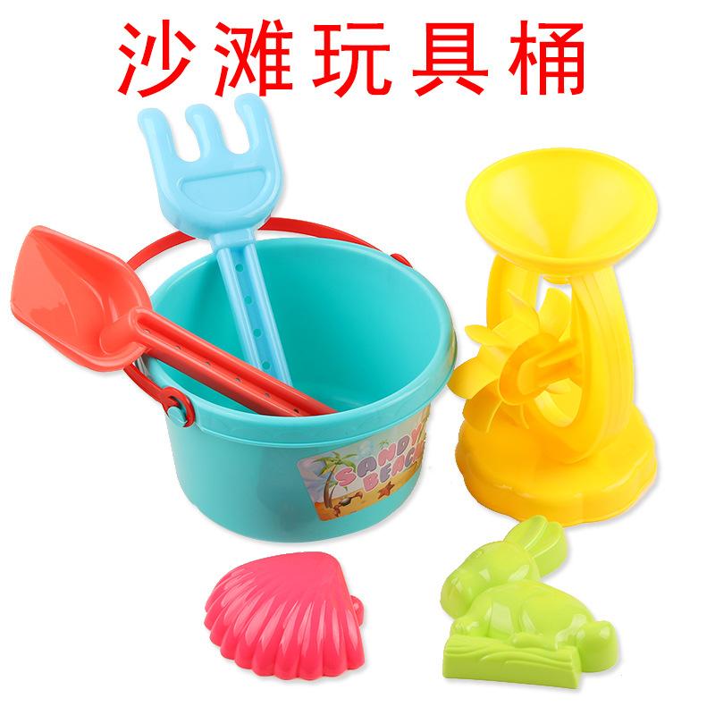 New children's beach bucket suit beach plastic play house toys summer stall hot selling products wholesale