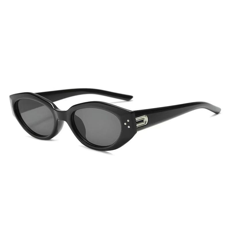 Retro Cat's Eye Sunglasses Women's Advanced Sunscreen Men's Glasses Rice Nails Irregular Small Frame Sunglasses
