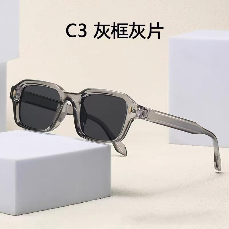 New propionate pin sunglasses, European and American style large frame simple sunglasses for women, cross-border fashion sunglasses with UV protection