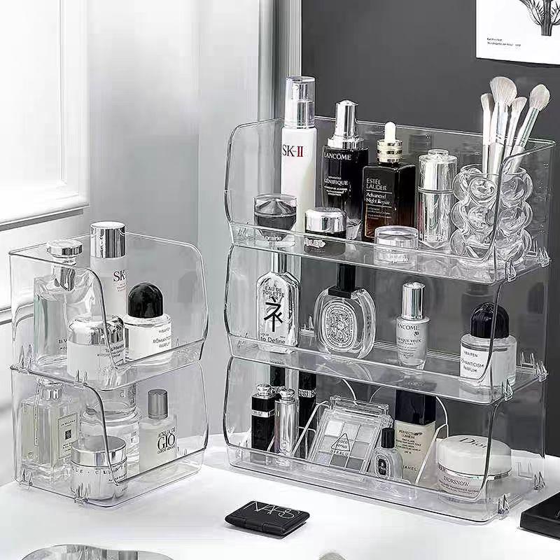 Acrylic Transparent Cosmetic Storage Box Toilet Dressing Table Skin Care Box Perfume Mask Finishing Rack