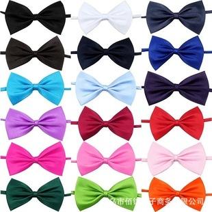 Solid Color Pet Single-Layer Bow Tie for Kidsren, Trendy Disposable Performance Bow Tie, 15 Colors Factory Direct Supply