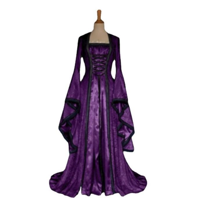 2023 New Halloween Dress Wish Amazon Explosions Medieval Artistic Retro Cosplay Dress