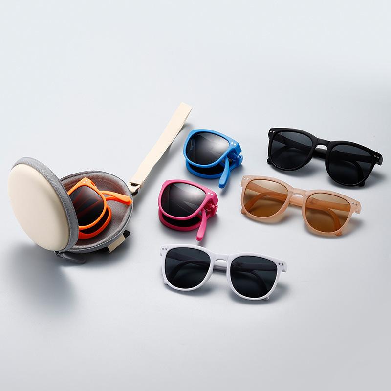 Children's Sunglasses Folding Sunglasses Casual Summer Anti-UV Baby Glasses Women's Korean Style Trendy Boy's Sunglasses