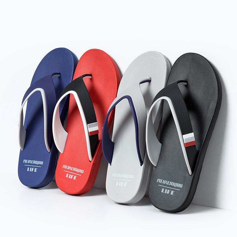 Beauty Bridge Flip Flops Men's Summer Slippers Men's Students Korean-style Non-slip Beach Thick Sole Outdoor Slippers for Men