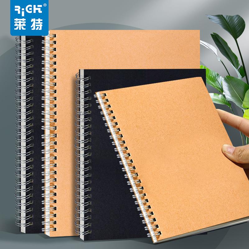 Direct Sales from Wright Factory, Wholesale in Stock A5 Kraft Paper Notebooks, B5 Spiral Office Notebooks, Thickened Notebooks