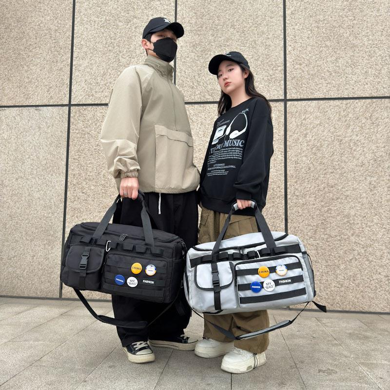 Hong Kong Wind Harajuku Large Capacity Business Travel Bag Business Travel Crossbody Bag Sports Dry and Wet Separation Training Backpack