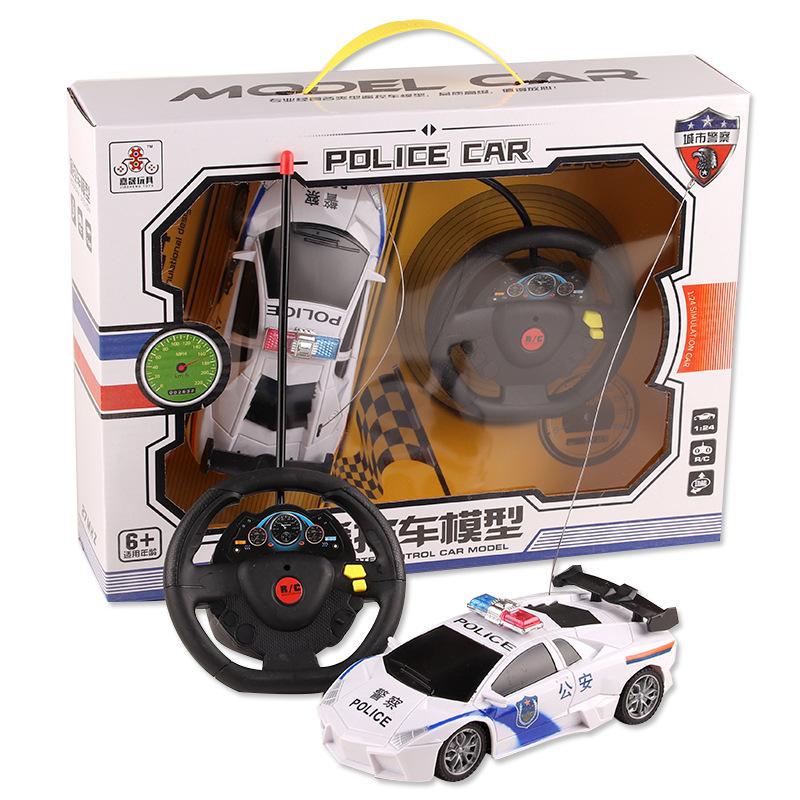 Simulation remote control children's car police car model front and rear two-way electric remote control car toy wholesale stall hot sale