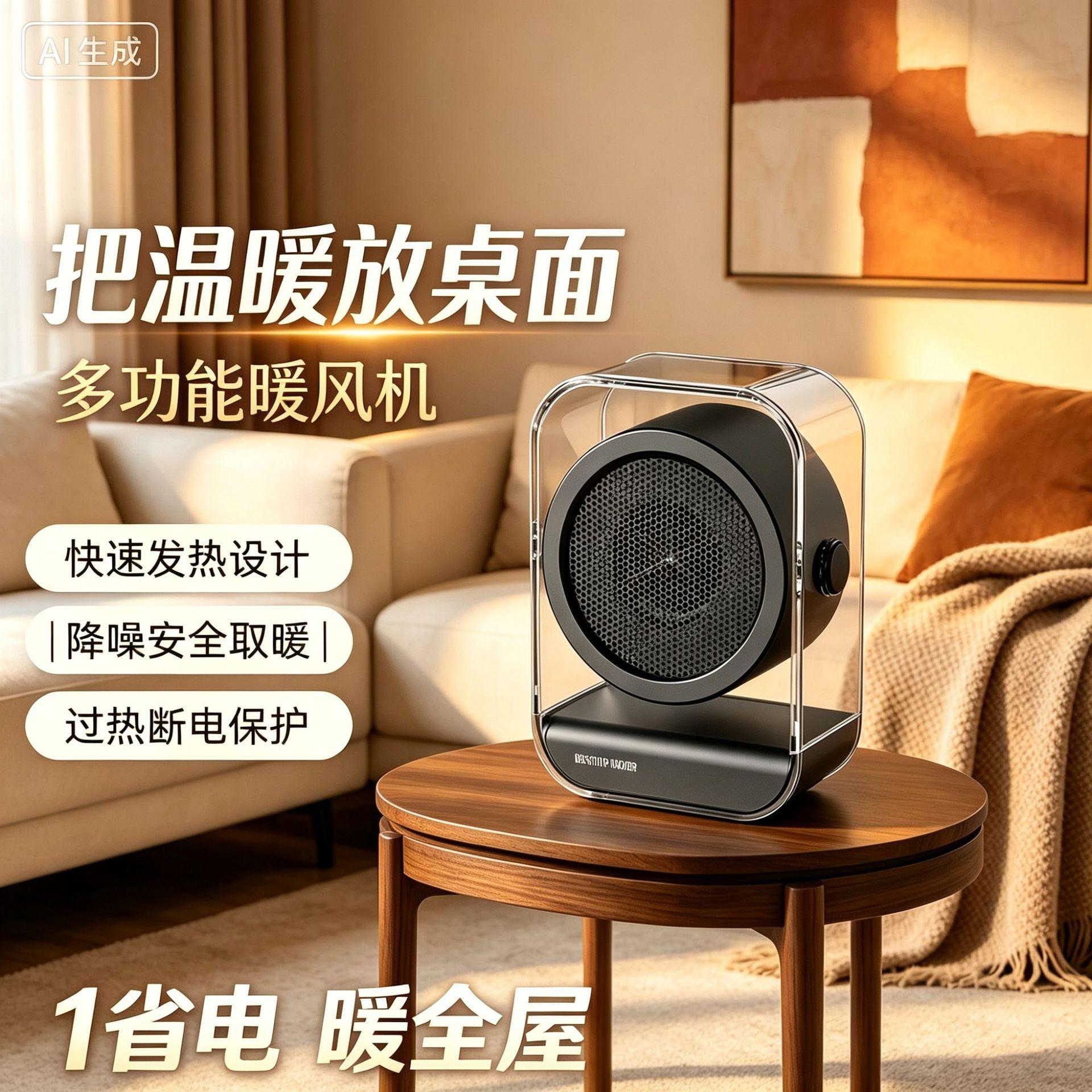 Desktop mini heater for dorms, homes, and offices; small, quiet indoor heater
