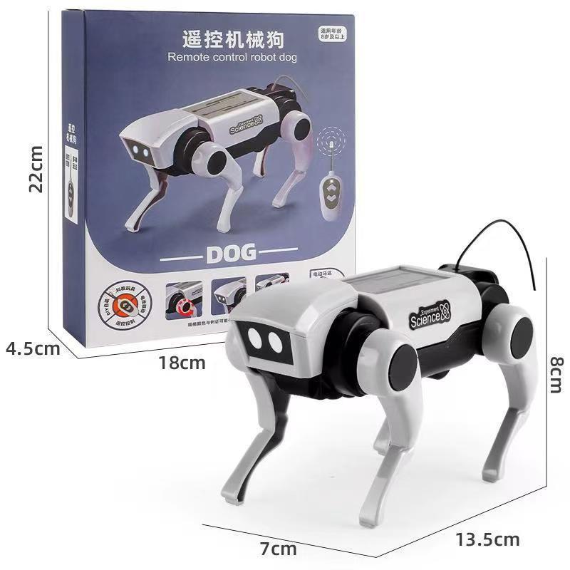 Cross-Border Remote Control Mechanical Dog Assembly Experimental Toy Male Mechanical Dog Mechanical Cat Walking DIY Internet Celebrity