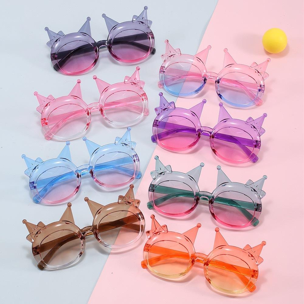 Children's Transparent Super Cute Kuromi Sun Protection Sunglasses New Fashionable Bow Sunglasses for Boys and Girls