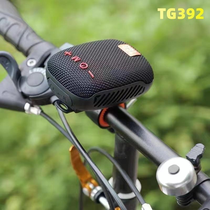 TG392 Cycling Bluetooth Speaker TWS Pairing Fabric Insert Card Radio Speaker Portable Waterproof Bluetooth Speaker