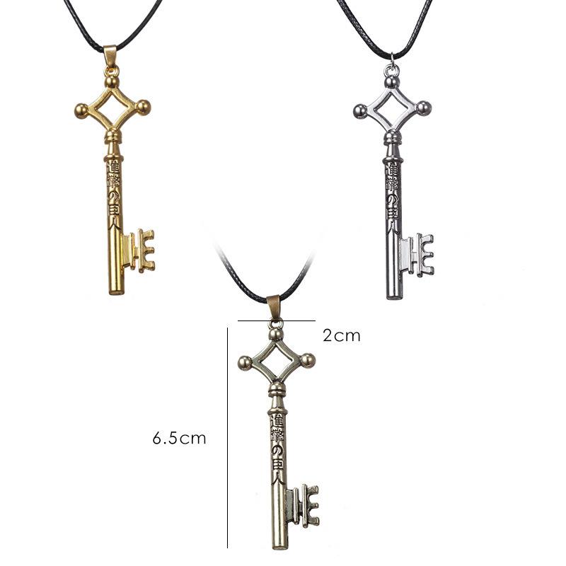 Hot Sale Attack Giant Allen Key Necklace Hot Animation Peripheral Jewelry Pendant Wholesale