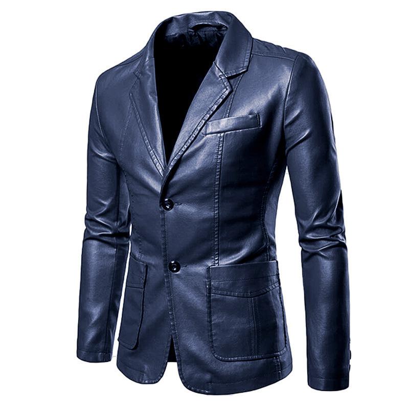 2025 Export Men's Leather Suit Washed Leather Jacket Men's Amazon Single-Breasted Leather Jacket Youth Jacket