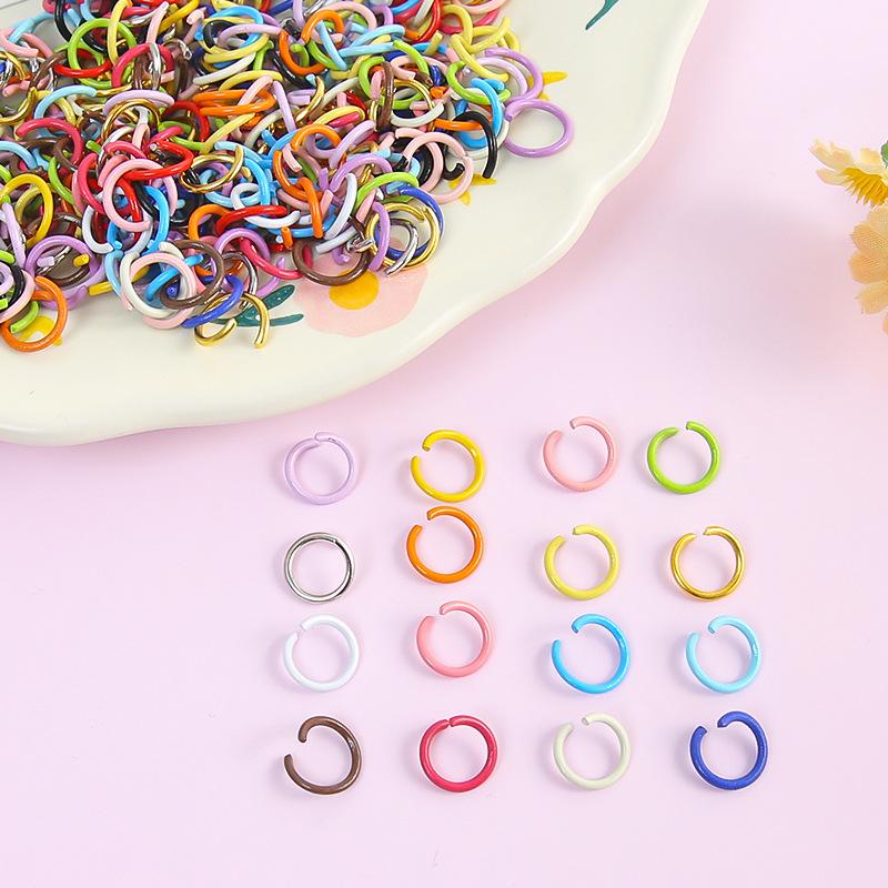 Colored Zinc Alloy Paint 10Mm8Mm Open Ring Single Ring Connectable Ring DIY Handmade Jewelry Accessories Wholesale