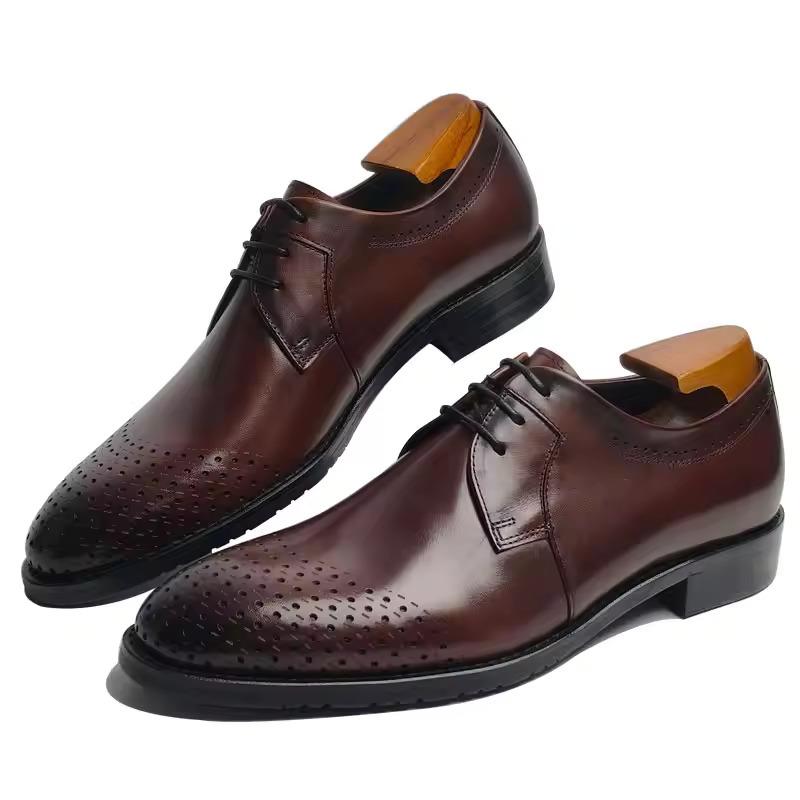 New Style Business Men's Leather Shoes, Genuine Leather Formal Wedding Shoes, High-Quality, Fashionable, Trendy, Official, Large Quantity Discount