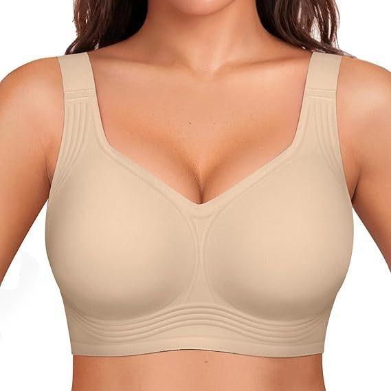 Tk Cross-Border Popular Style Wireless Full-Cup Plus-Size Bra with Jelly Soft Support, European and American Leopard Print Bra