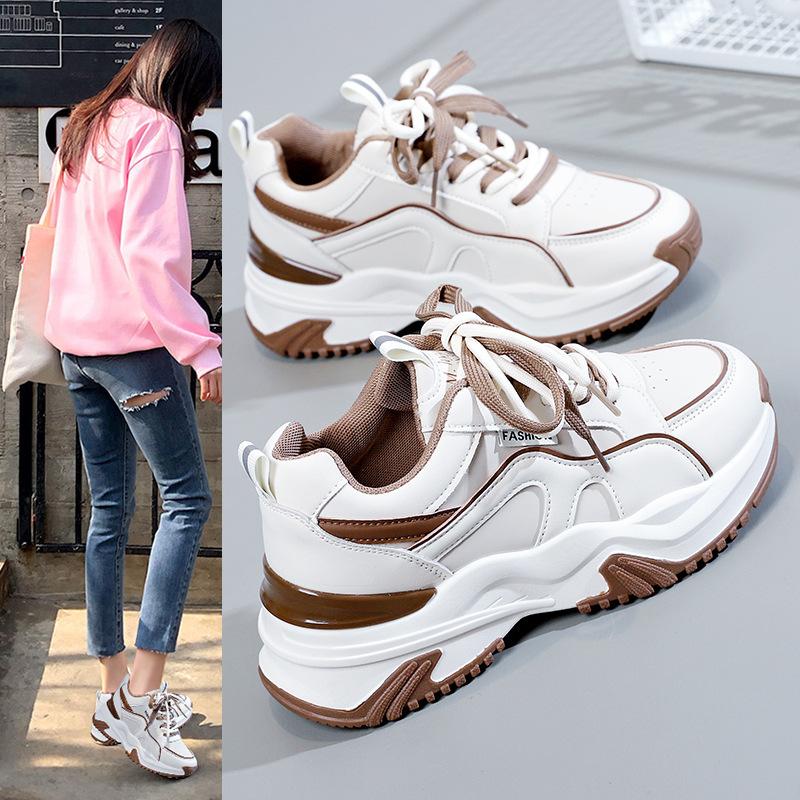 Women's Sports Shoes 2026 Spring and Autumn New Thick-Soled Versatile Dad Shoes Non-Slip Soft-Soled Casual Running Shoes A28