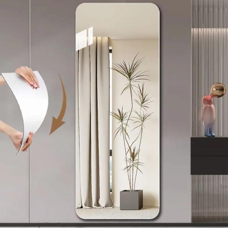 Acrylic Mirror High-Definition Wall-Mounted Self-Adhesive Full-Length Mirror Wardrobe Mirror Home Dormitory No-Drill Full-Length Fitting Mirror