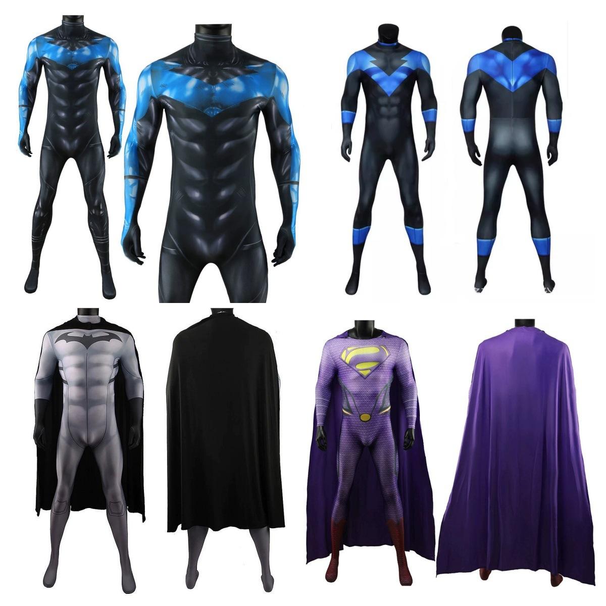 Batman under the Red Hood Nightwing Cosplay 3D Digital Printed Jumpsuit