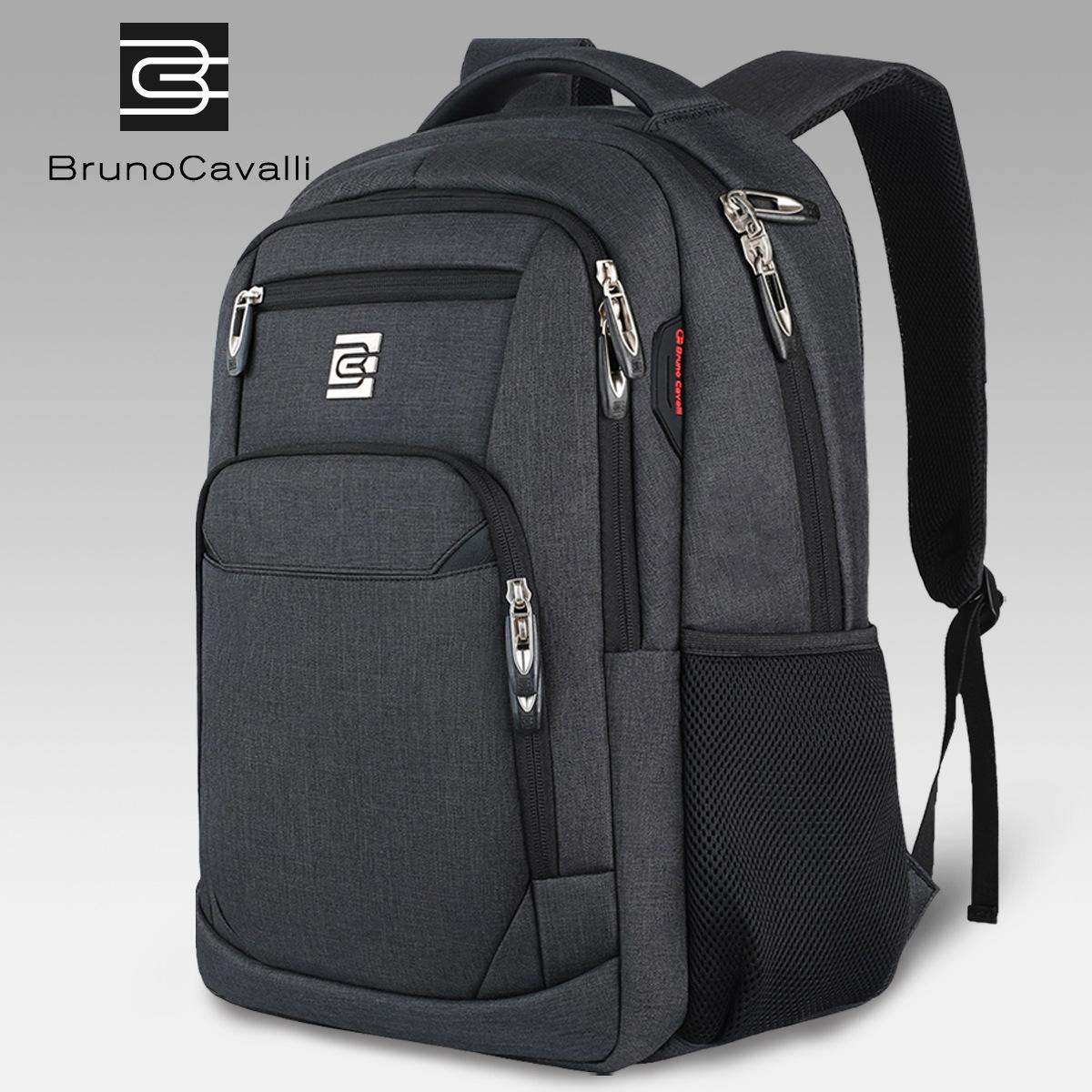 Bc Men's Business Backpack Oxford Cloth Waterproof 16inch Large Capacity Multifunctional Computer Backpack Student School Bag Women