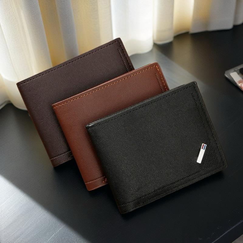 New Men's Wallet Short Wallet Men's Youth Fashion Thin Multi-Card Large Capacity Horizontal Business Soft Wallet