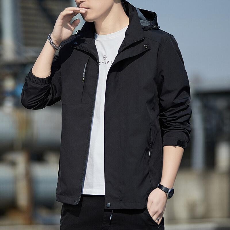 Cross-Border Detachable Hooded Jacket for Men, Autumn and Winter Casual Windproof Jacket for Men, Teenagers, and Men's Autumn Outerwear