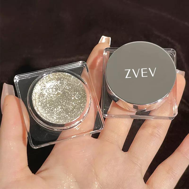 ZVEV Flash Diamond Polarized Monochrome Eyeshadow Galaxy Highlight Flash Sequins Glittering Silkworm Eyeshadow Luminous Liquid Student