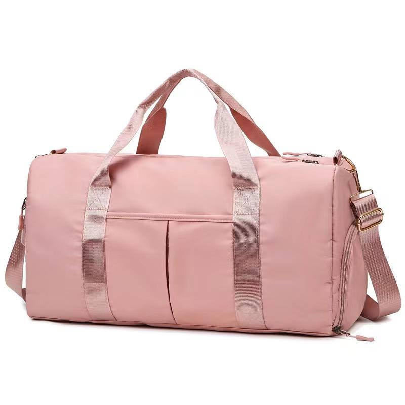 Gym Bag with Logo, Travel Bag, Large Capacity Yoga Bag, Dry and Wet Separation Swimming Bag with Shoe Compartment, Business Trip Luggage Bag