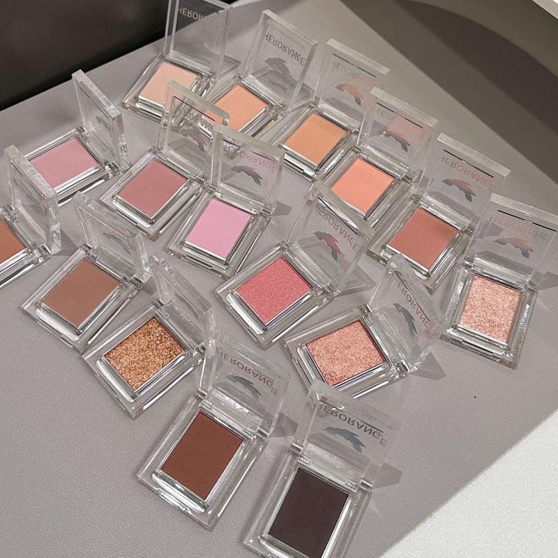 HERORANGE ~ charm monochrome eye shadow low saturation pearlescent matte pink fine base color female cheap makeup