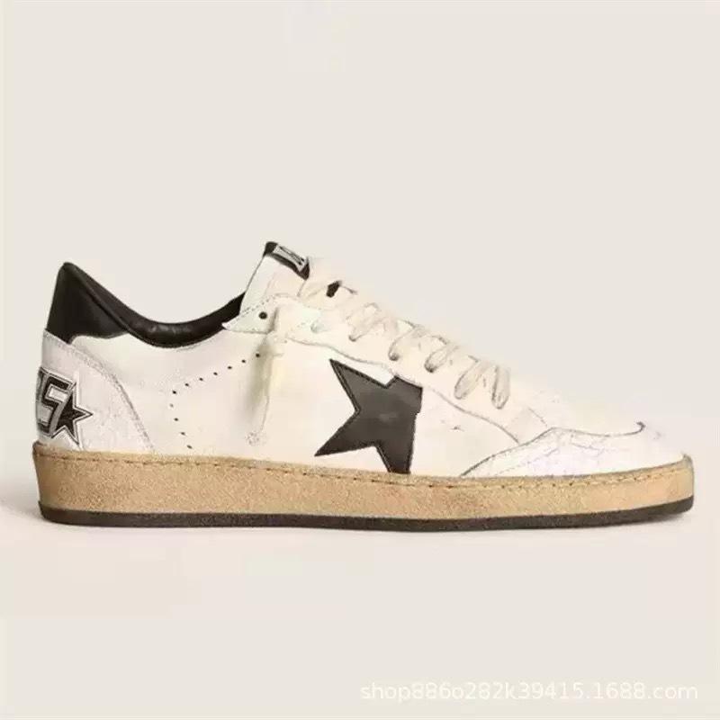 Korean Version 2026 New Ggdb Genuine Leather Distressed Shoes for Women, Height-Increasing Star Shoes, Retro Distressed Shoes for Men and Women