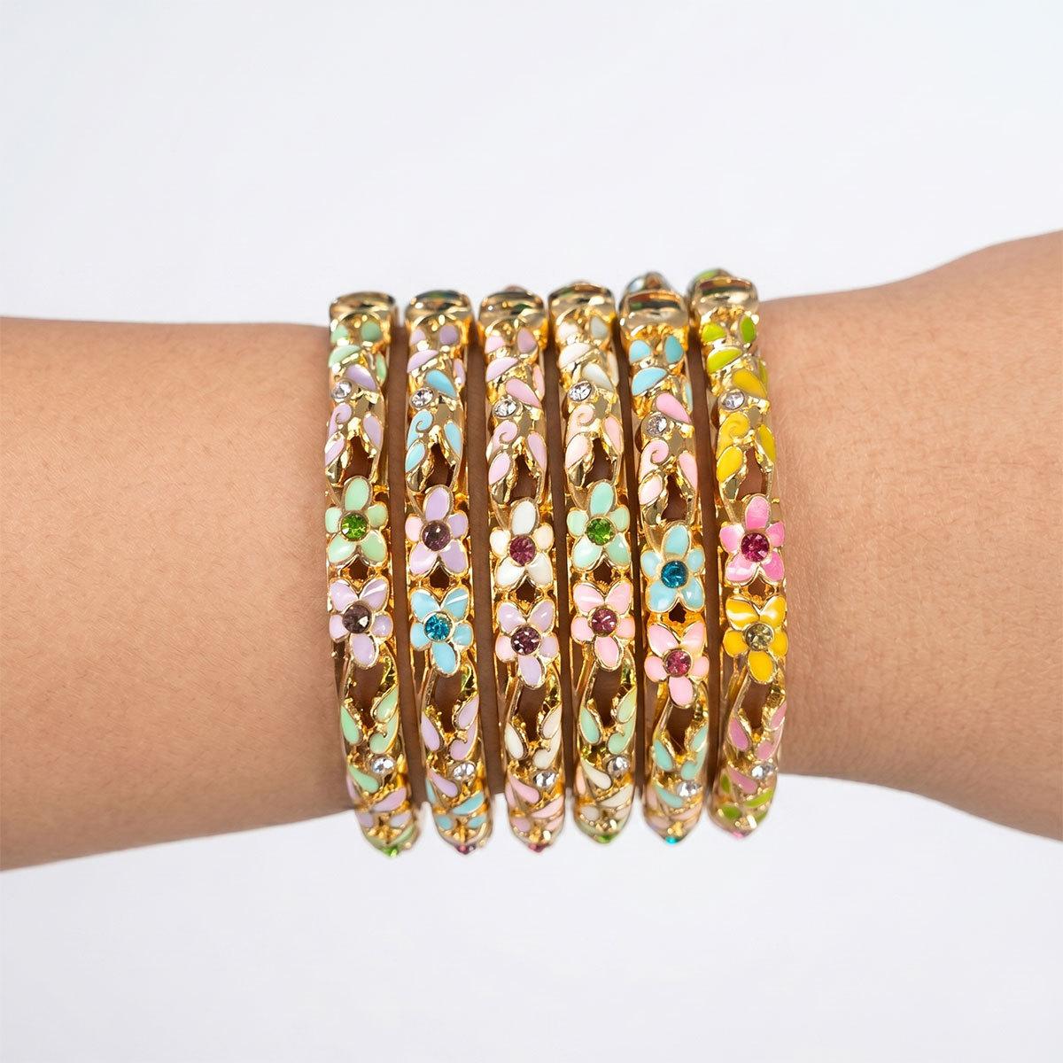 New Chinese-Style Cloisonné Enamel Bracelet, New National Trend Retro Open Clasp Bracelet, Light Luxury Niche Accessory for Women