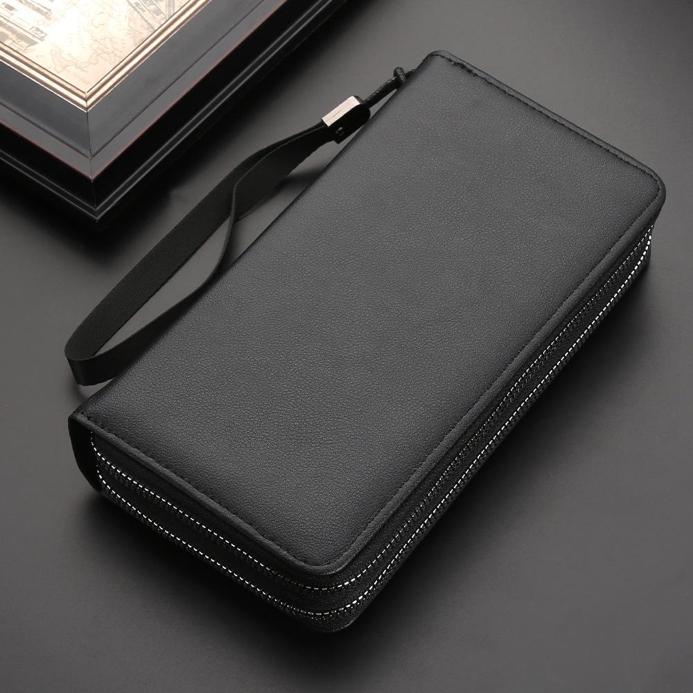 Men's Clutch Bag New Business Zipper Clutch Bag Large Capacity Fashion Clutch Bag Long Wallet Mobile Phone Bag Simple