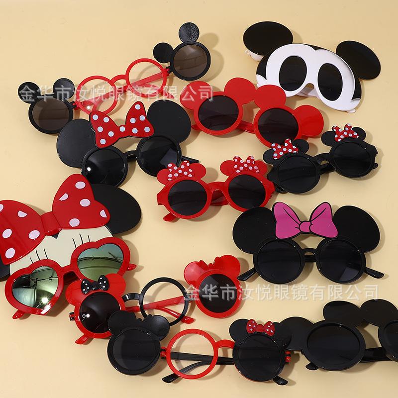 Cute Mickey and Minnie Series Sunglasses Funny Party Glasses Cartoon Character Photo Props Decoration Supplies Glasses