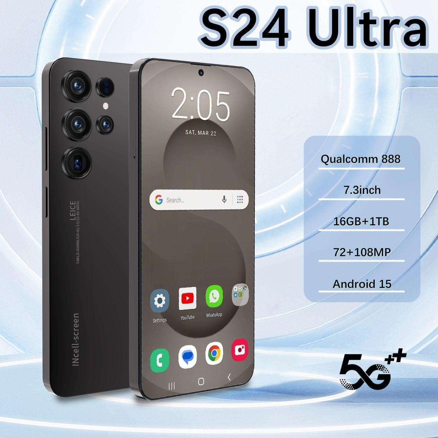Cross-border bestseller S24 Ultra 7.3inch super-large screen 5G smartphone 16+1T, direct from the factory, can be shipped via TK