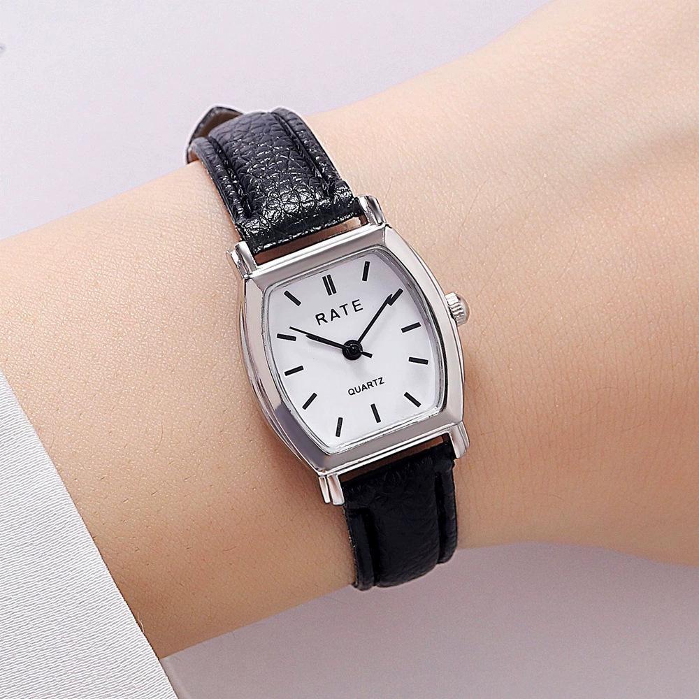 Cross-border Explosions Barrel-shaped Simple Women's Watch New Fashion Belt Women's Quartz Watch Korean Style Watch Factory Hair