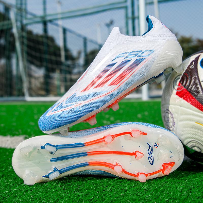 Cross-Border New Seamless Football Shoes, Non-Slip and Wear-Resistant, for Teenagers and Students, with Broken Studs and Long Spikes, Competition Sports Shoes Wholesale