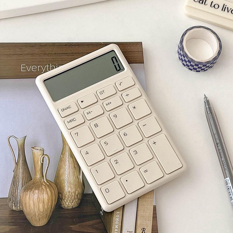 Ins Simple Style Calculator 12-Digit Office Small Portable Silent Exam Calculator Life Finance Accounting
