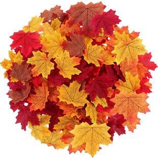 Simulation maple leaf false leaves autumn deciduous decoration wedding wedding flower kindergarten DIY handmade materials