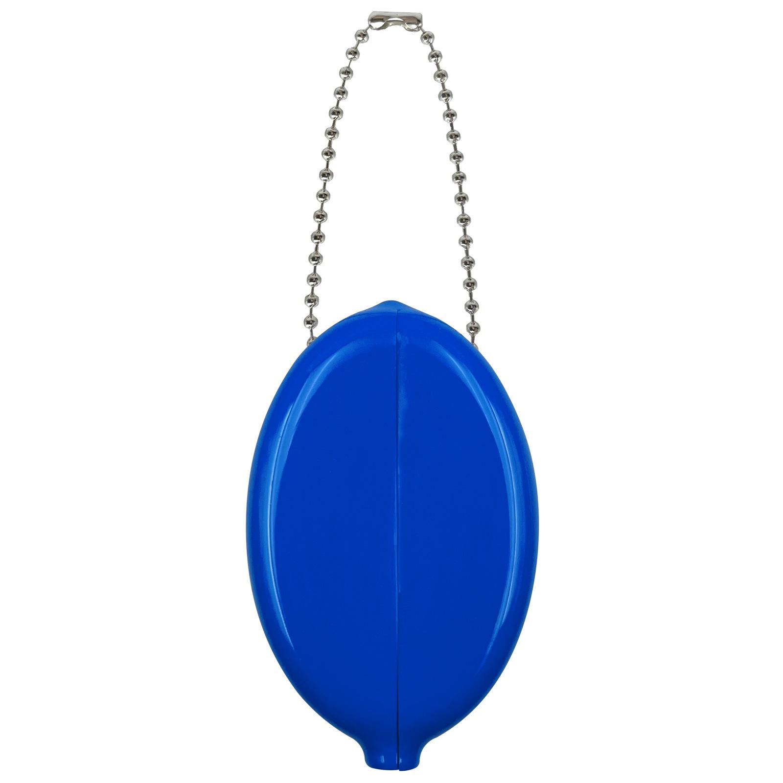 Factory Direct Sale Pvc Soft Rubber Coin Purse Oval Chain Candy Color Ready Stock Coin Storage Bag