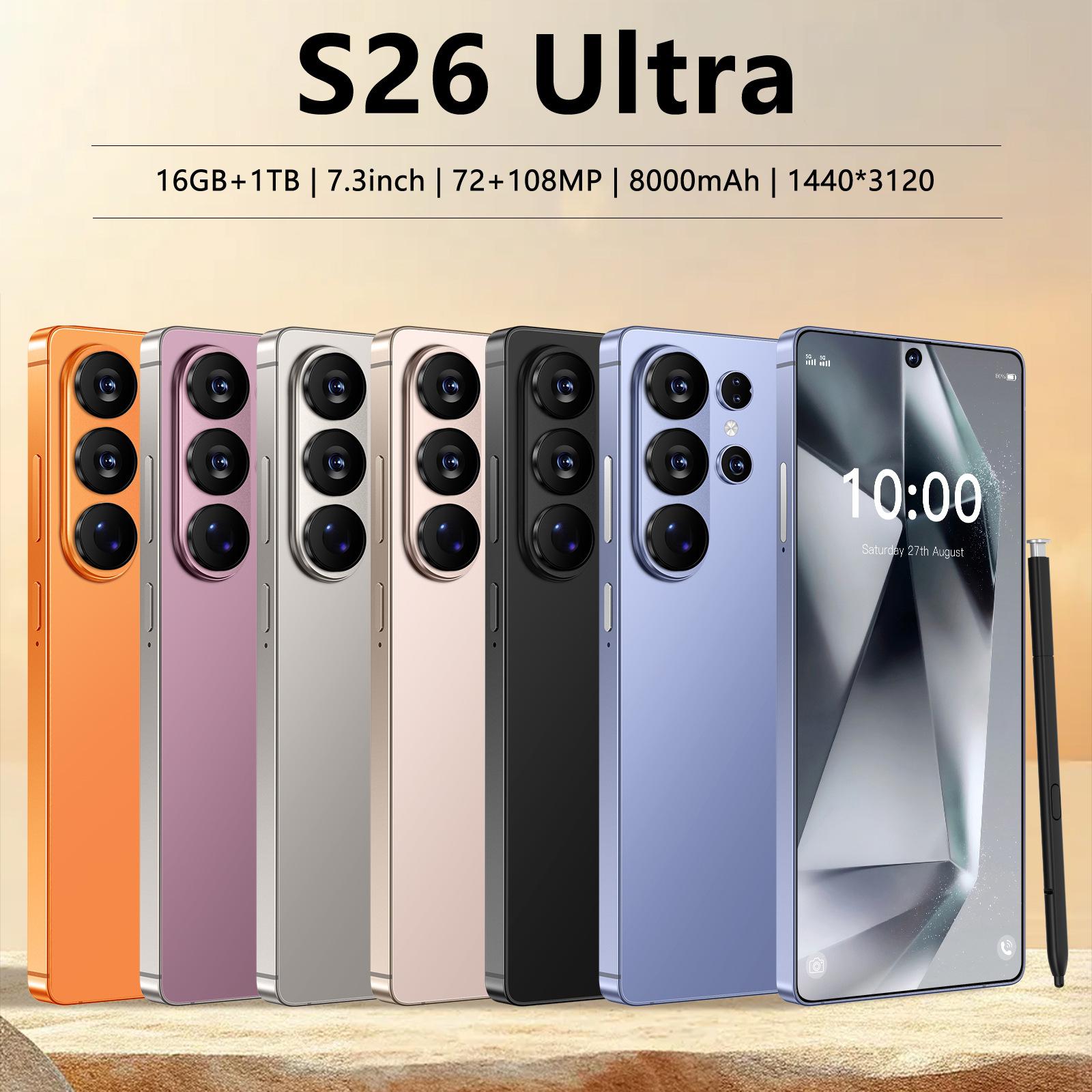 Cross-border mobile phone S26 Ultra Global Version 16+1TB 7.3inch Smartphone 4G Network Smartphone