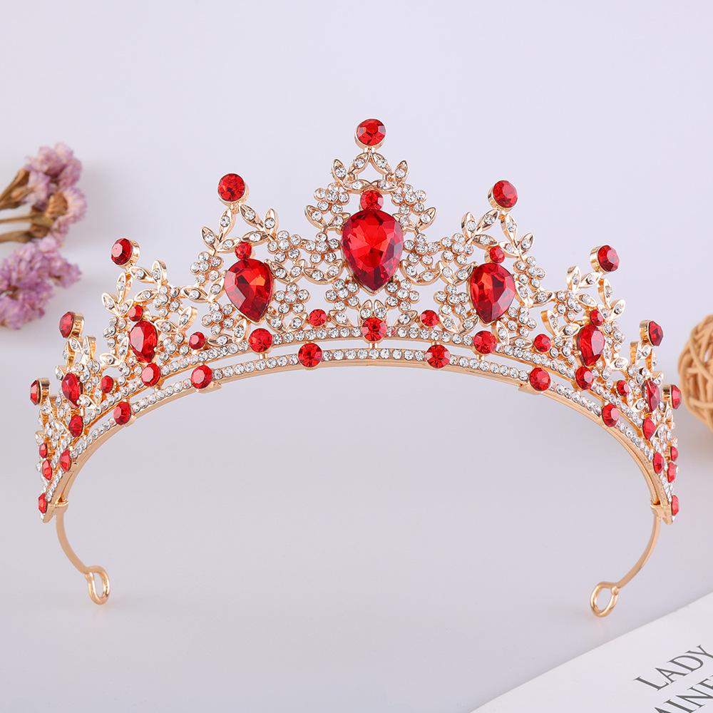 European and American Bridal Crown Alloy Rhinestone Princess Kidsren's Birthday Crown Bridal Wedding Tiara Wedding Accessories Batch